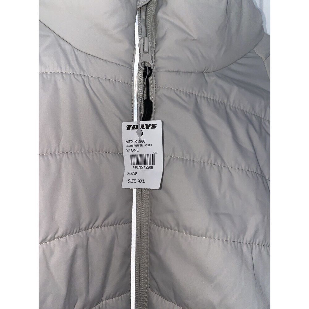 RSQ Men's Winter Warm Insulated Water Wind Resistant Puffer Jacket 2XL Stone - Picture 2 of 8